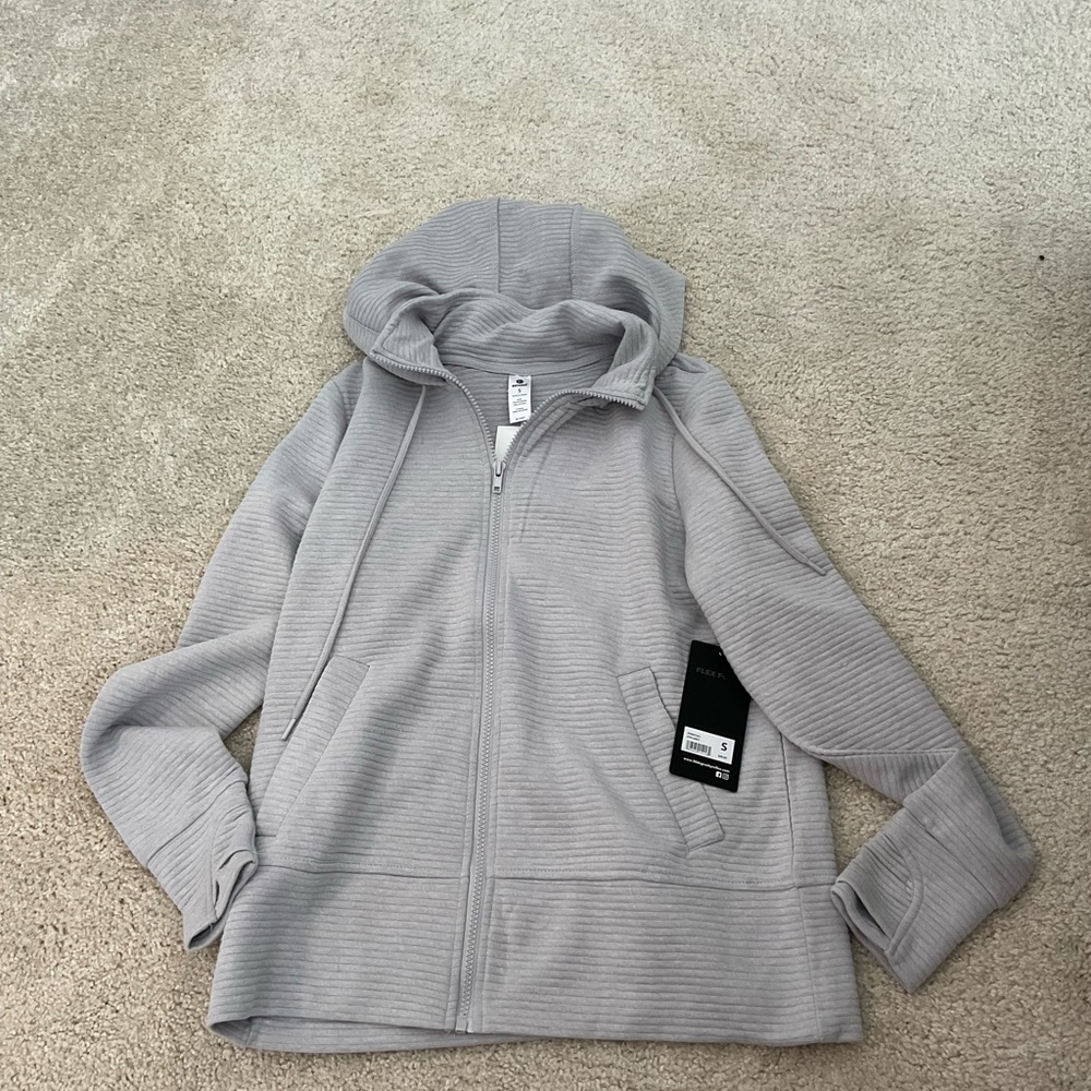 Grey zip up hoodie